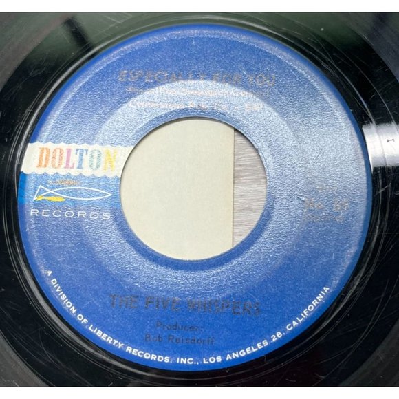 The Five Whispers Awake or Asleep / Especially For You 45 Surf Rock Dolton 69 VG - Picture 4 of 4